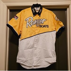 NWOT Ranger Boats Pro Tournament Fishing Shirt, Yellow/White/Black - Sz. Small